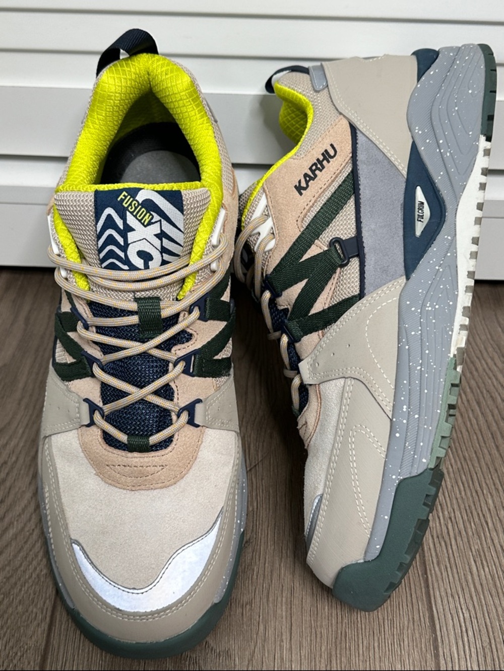 Karhu Fusion XC Trainers Low-Top Sneakers Beige Brown Shoes Size 10.5